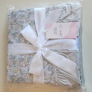 Toddler double printed ruffle blanket